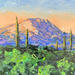 Pintura la montagne, Sainte-Victoire por Arkady | Pintura Figurativo Aceite
