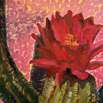 Painting Scarlet with thorns by O'Donnell Karen | Painting Impressionism Oil Landscapes