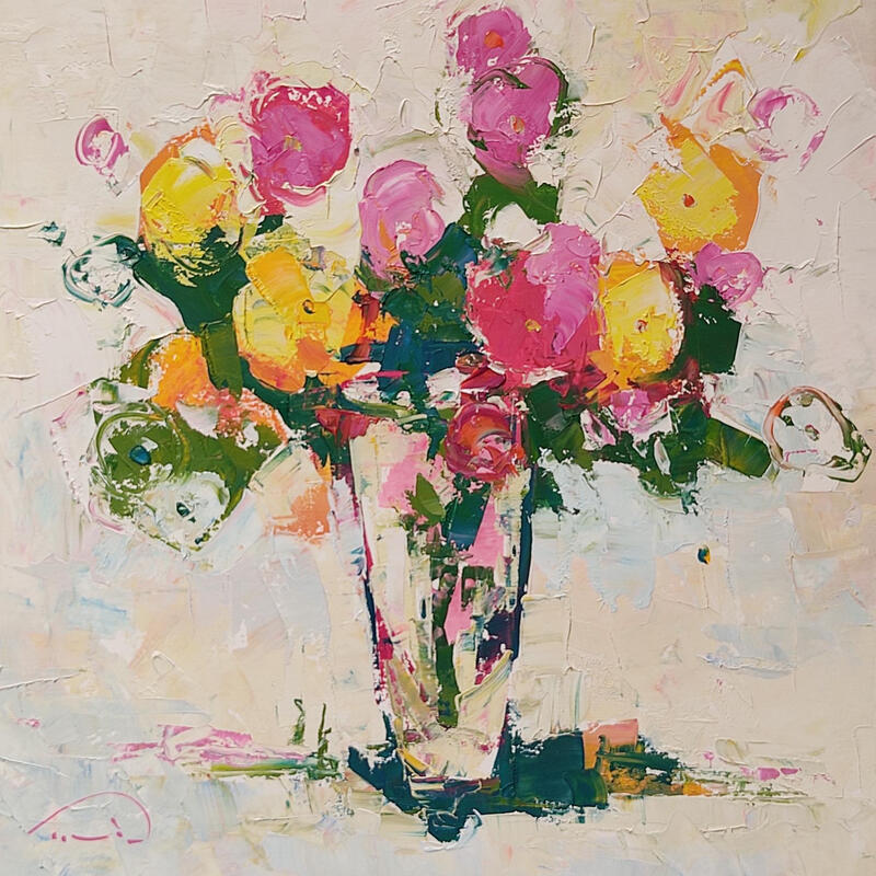 Painting C'est merveilleux by Tomàs | Painting Impressionism Still-life Oil