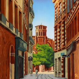 Painting Rue des Arts by Casteran Florian | Painting