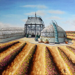 Painting Verrière & violettes by Casteran Florian | Painting