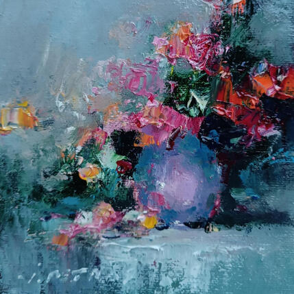 Painting Gentle petals by Petras Ivica | Painting Figurative Oil Landscapes
