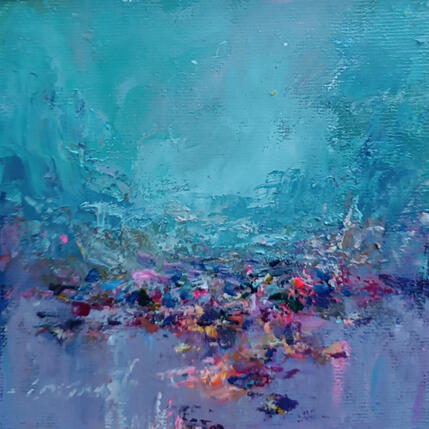 Painting The Hidden Water Lilies by Petras Ivica | Painting Figurative Oil Landscapes