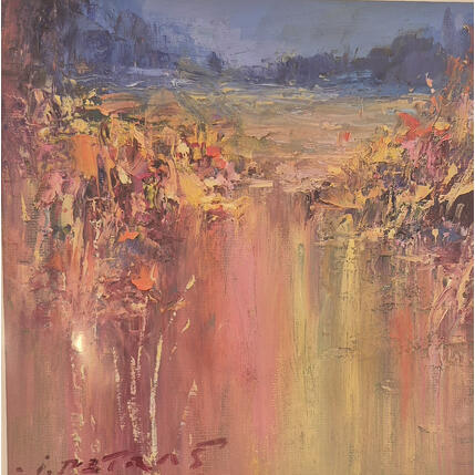Painting Orange swamp by Petras Ivica | Painting Figurative Oil Landscapes, Pop icons