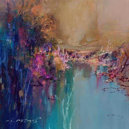 Painting Mystical Autumn  by Petras Ivica | Painting Figurative Oil Landscapes