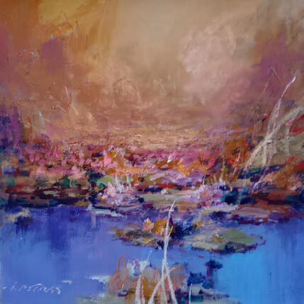 Painting Water Symphony by Petras Ivica | Painting Figurative Oil Landscapes