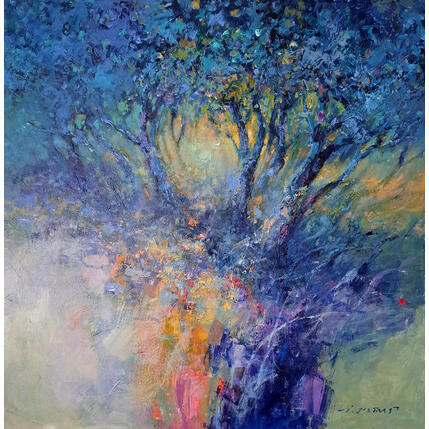 Painting Secret of the summer by Petras Ivica | Painting Figurative Oil Landscapes