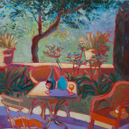 Peinture L'olivier qui porte le jour par Molénat-Ponté | Tableau Impressionnisme Acrylique Nature, Paysages