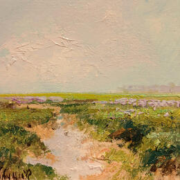 Painting Le courant en baie de Somme by Sannier Daniel | Painting Impressionism Oil Landscapes