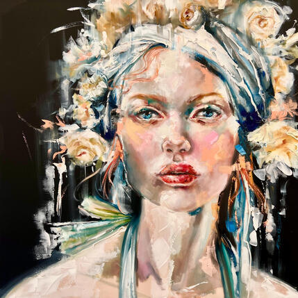 Gemälde Fioriture del buio von Abbondanzia Monica | Gemälde Figurativ Acryl