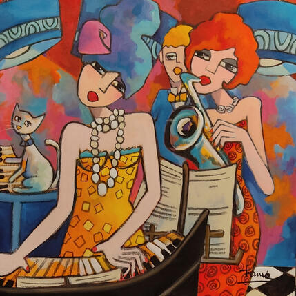 Painting Swing à Toulouse by Fauve | Painting Figurative Acrylic, Oil Life style