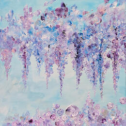 Peinture La petite glycine  par Amblard Florence | Tableau