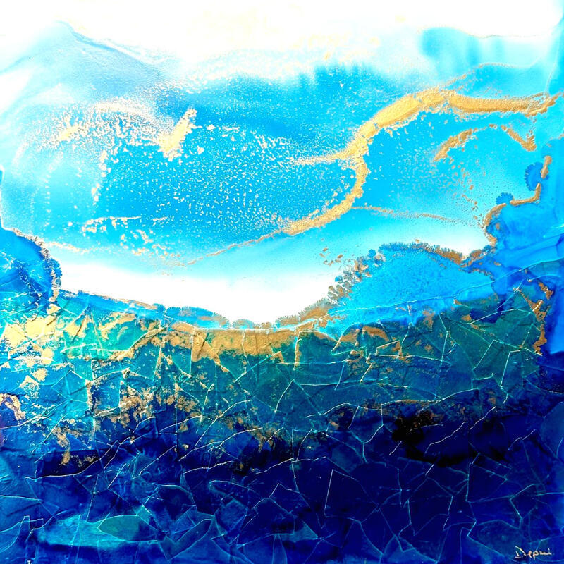 Peinture 3060 Poésie Marine par Depaire Silvia | Tableau Abstrait Acrylique
