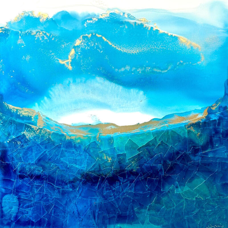 Peinture 2662 Poésie Marine par Depaire Silvia | Tableau Abstrait Acrylique