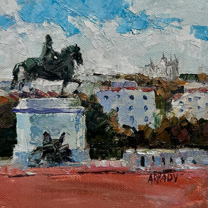 Peinture L’horizon de Lyon par Arkady | Tableau