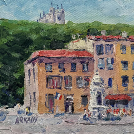 Peinture Place Saint-Jean et Fourvière par Arkady | Tableau