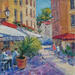 Peinture Ruelle du Vieux-Lyon par Arkady | Tableau Figuratif Huile