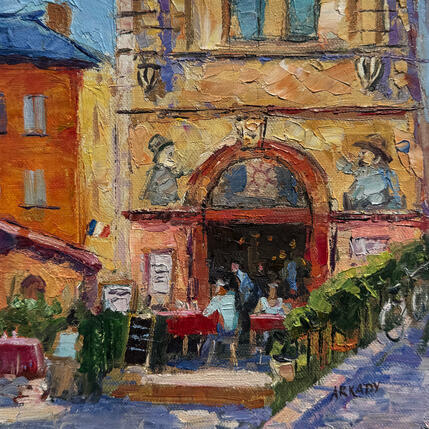 Peinture L’âme des bouchons lyonnais par Arkady | Tableau