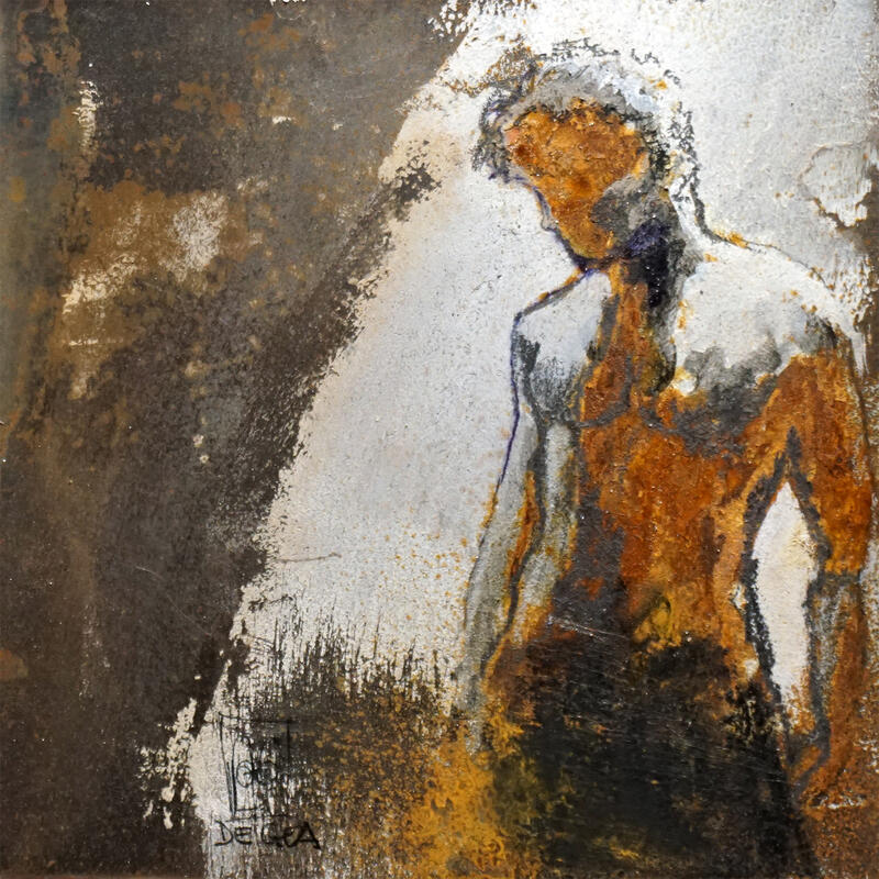 Painting D'un autre temps by De Géa Olivier | Painting Figurative Nude Metal