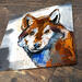 Painting Canis lupus by De Géa Olivier | Painting Figurative Animals Metal
