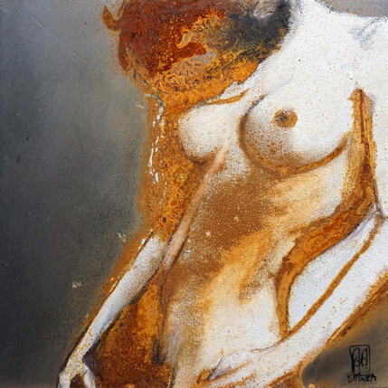 Painting Elle  by De Géa Olivier  | Painting Figurative Metal Nude, Pop icons
