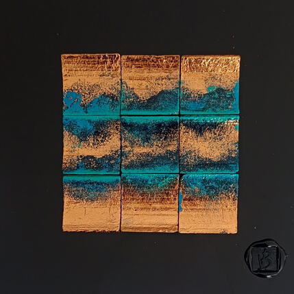 Peinture Cauro par Bauquel Véronique | Tableau Abstrait Collage Minimaliste