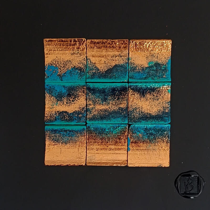 Peinture Cauro par Bauquel Véronique | Tableau Abstrait Minimaliste Collage