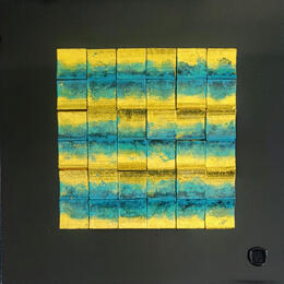 Painting Sea Gate by Bauquel Véronique | Painting Abstract Minimalist