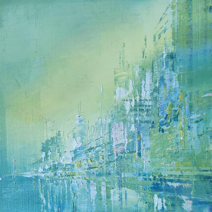 Peinture Espoir vert par Levesque Emmanuelle | Tableau