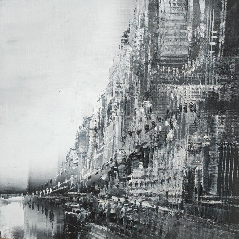 Peinture Black sensation par Levesque Emmanuelle | Tableau Huile