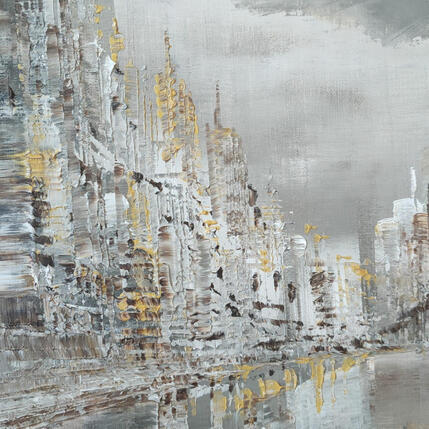 Painting Notes d'or by Levesque Emmanuelle | Painting