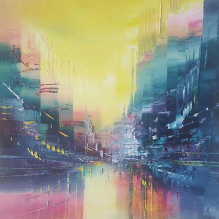 Peinture Jaune lumière par Levesque Emmanuelle | Tableau Huile