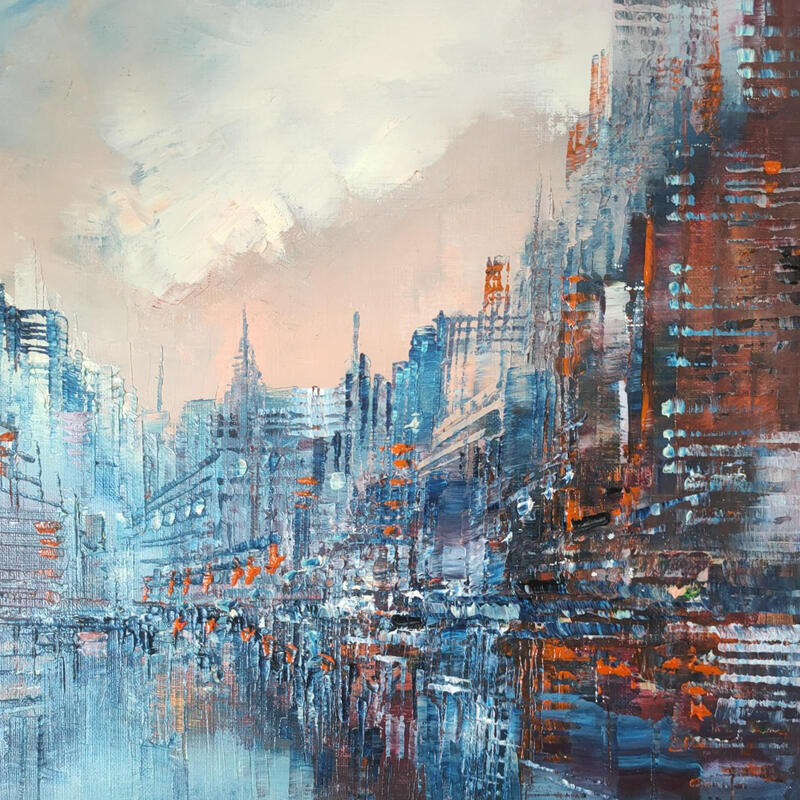 Painting Les jeux de nuage by Levesque Emmanuelle | Painting Oil