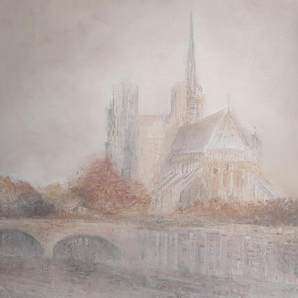 Painting Notre dame by Levesque Emmanuelle | Painting  Oil