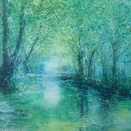 Painting Petit coin de paradis by Levesque Emmanuelle | Painting