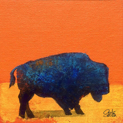 Painting Bison No. 2 by Saxton Patricia | Painting