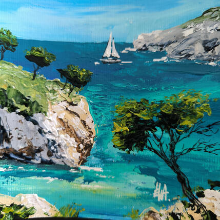Peinture Dans les calanques. par Rey Ewa | Tableau