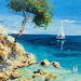 Peinture Vers le large. par Rey Ewa | Tableau Figuratif Paysages Acrylique