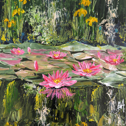 Peinture Le souvenir de Claude Monet. par Rey Ewa | Tableau