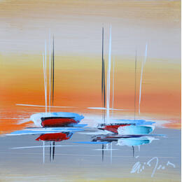 Painting PARADISE by Munsch Eric | Painting Figurative Acrylic, Oil Marine, Pop icons