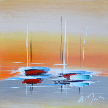 Peinture PARADISE par Munsch Eric | Tableau Figuratif Acrylique, Huile Marine