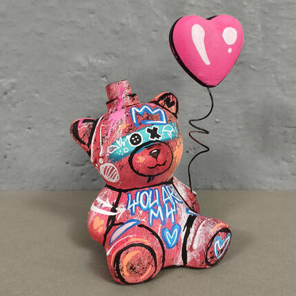 Sculpture L'ourson you are my love by Sufyr | Sculpture Street art Graffiti, Posca