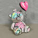 Sculpture L'ourson I love you by Sufyr | Sculpture Street art Graffiti Posca