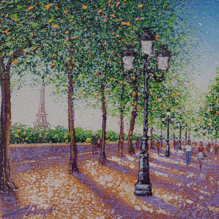 Painting Une balade à l'ombre des arbres by Dessapt Alan | Painting Figurative Acrylic, Oil Pop icons, Urban
