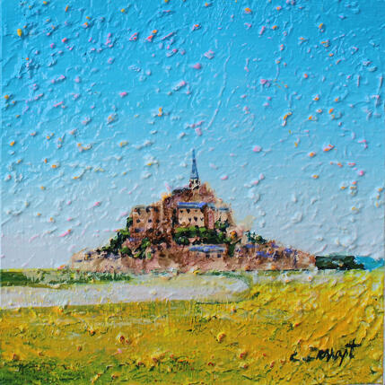 Peinture Mont St-Michel par Dessapt Elika | Tableau Impressionnisme Acrylique, Sable