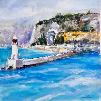 Gemälde le phare de nice von Poumelin Richard | Gemälde