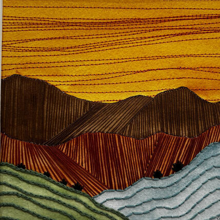 Painting Desert Topography by Vazquez Laila | Painting Subject matter Textile, Watercolor Pop icons