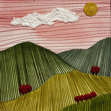 Painting The Shape of Calm by Vazquez Laila | Painting Subject matter Textile, Watercolor Pop icons