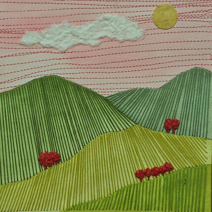 Painting The Shape of Calm by Vazquez Laila | Painting Subject matter Textile, Watercolor Pop icons