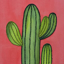 Painting Standing Tall by Vazquez Laila | Painting Subject matter Textile, Watercolor Pop icons